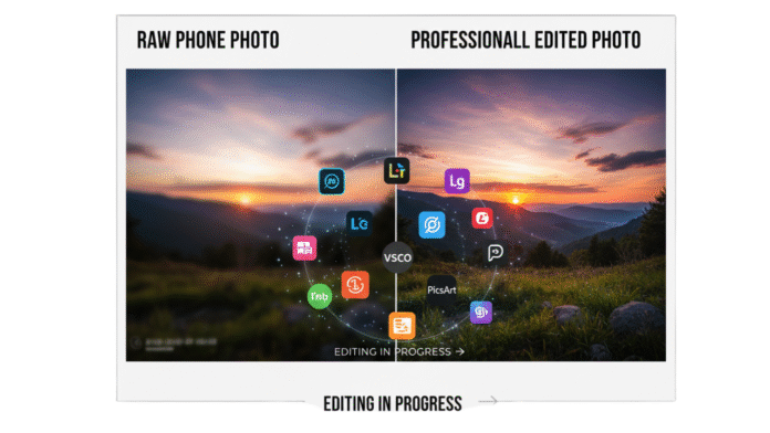 Best Photo Editing Apps Transformation 2025 Before and after photo transformation using mobile photo editing apps